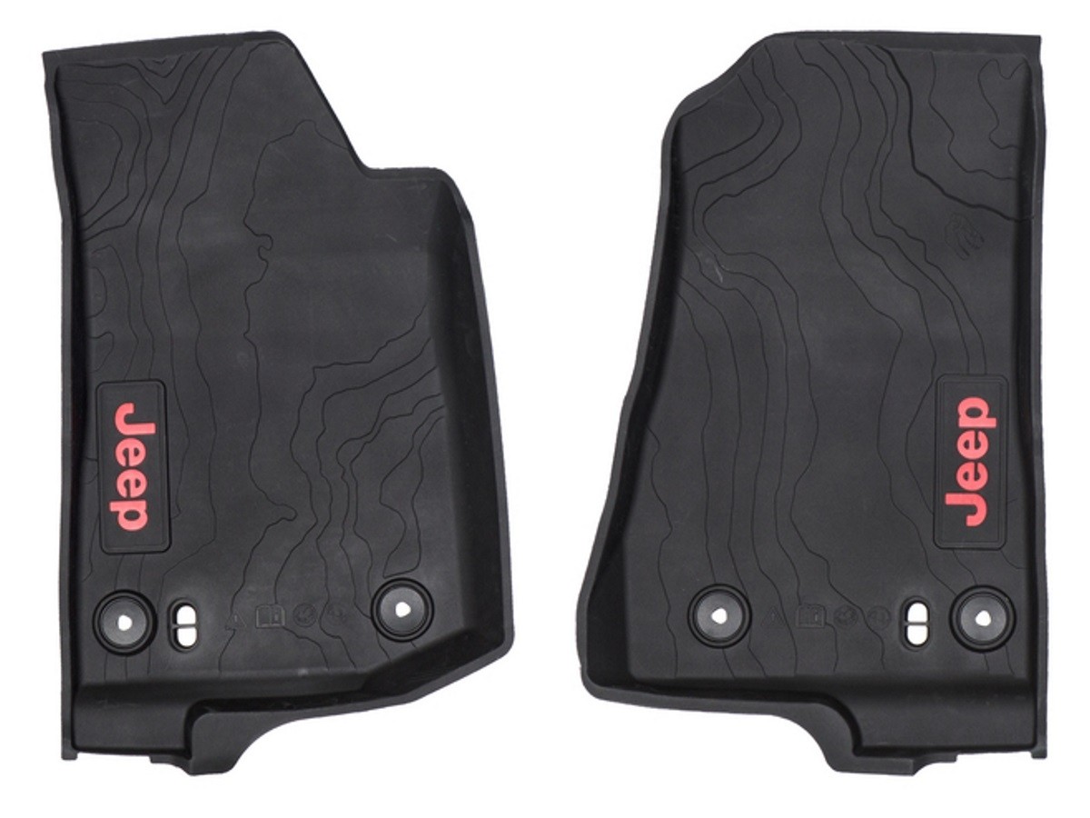 Genuine Mopar Jeep Rubber Floor Mats 2 Door 82216625AA JeepsAreUs